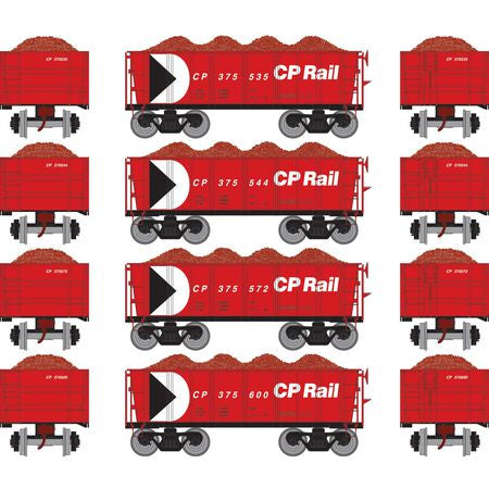 HO RTR 26' Ore Car Low Side with Load, CPR/Red #1 (4)