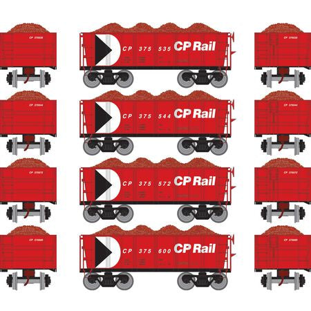 HO RTR 26' Ore Car Low Side with Load, CPR/Red #1 (4)