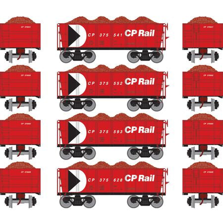 HO RTR 26' Ore Car Low Side with Load, CPR/Red #2 (4)