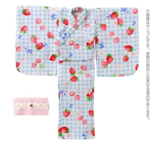 [Online Exclusive] Azone Pureneemo 1/6 PNS Yukata Set -Strawberry and Maiden- (Saxe Gingham Check)