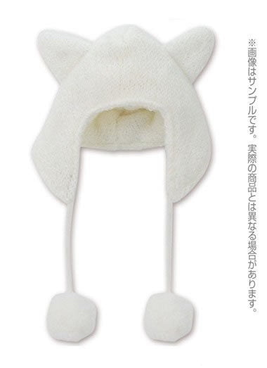 [Online Exclusive] Azone Pureneemo 1/6 PNS Snotty Cat Nekomimi Knit Hat II (White)