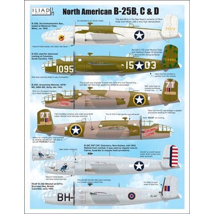 B-25B/C/D Decals 1/72 by Iliad Design