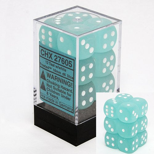 Chessex Six Sided Die (d6) Set of 12 - Assorted Colours