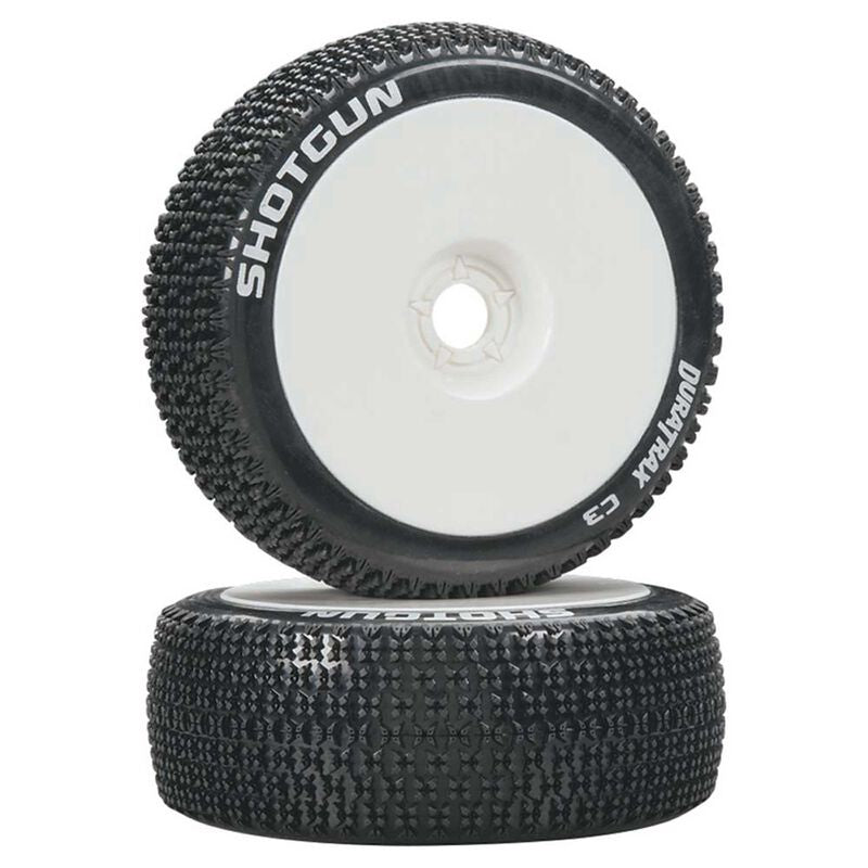 1/8 Shotgun Buggy Tire C3 Mounted White (2) DTXC3626