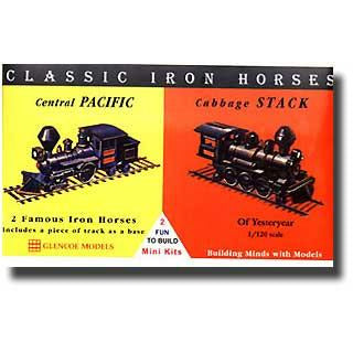 Classic Iron Horses: Central Pacific & Cabbage Stack Locomotives 1/120