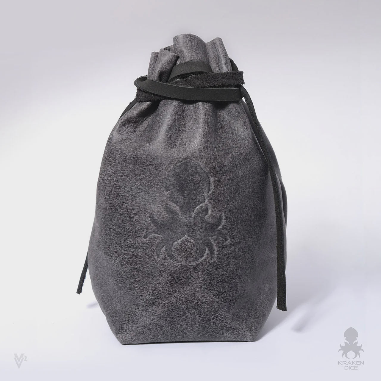 Freestanding Large Leather Dice Bag