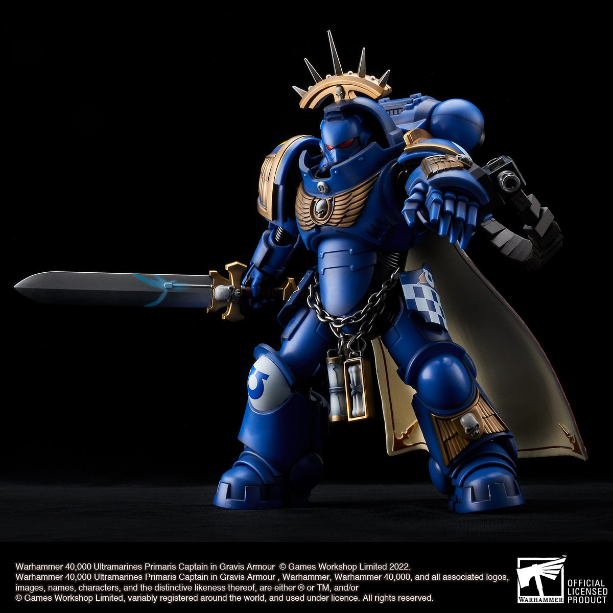 Warhammer 40 000 Action Figure Ultramarines Primaris Captain in Gravis Armour