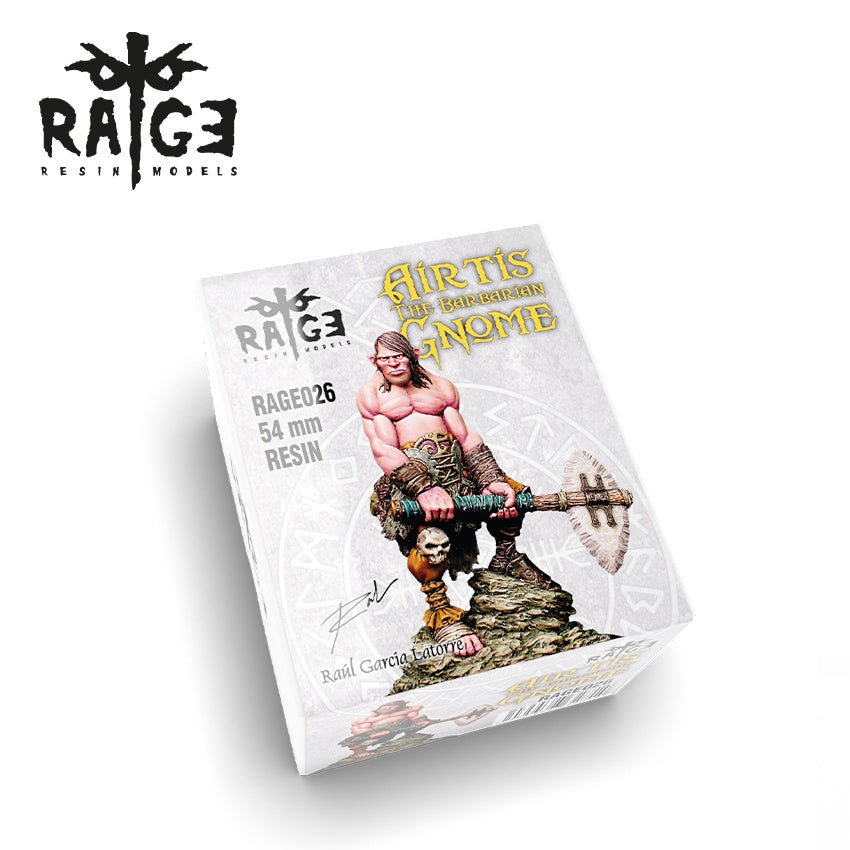 Rage Resin Models - Airtis, The Barbarian Gnome (54mm) AK-RAGE026