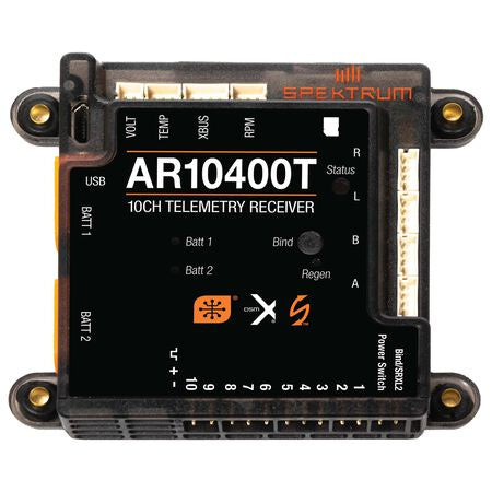 AR10400T 10-Channel DSMX PowerSafe Telemetry Receiver