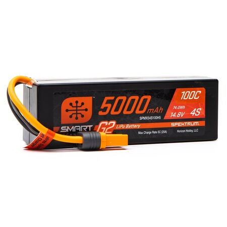 SPMX54S100H5 14.8V 5000mAh 4S 100C Smart G2 Hardcase LiPo Battery: IC5