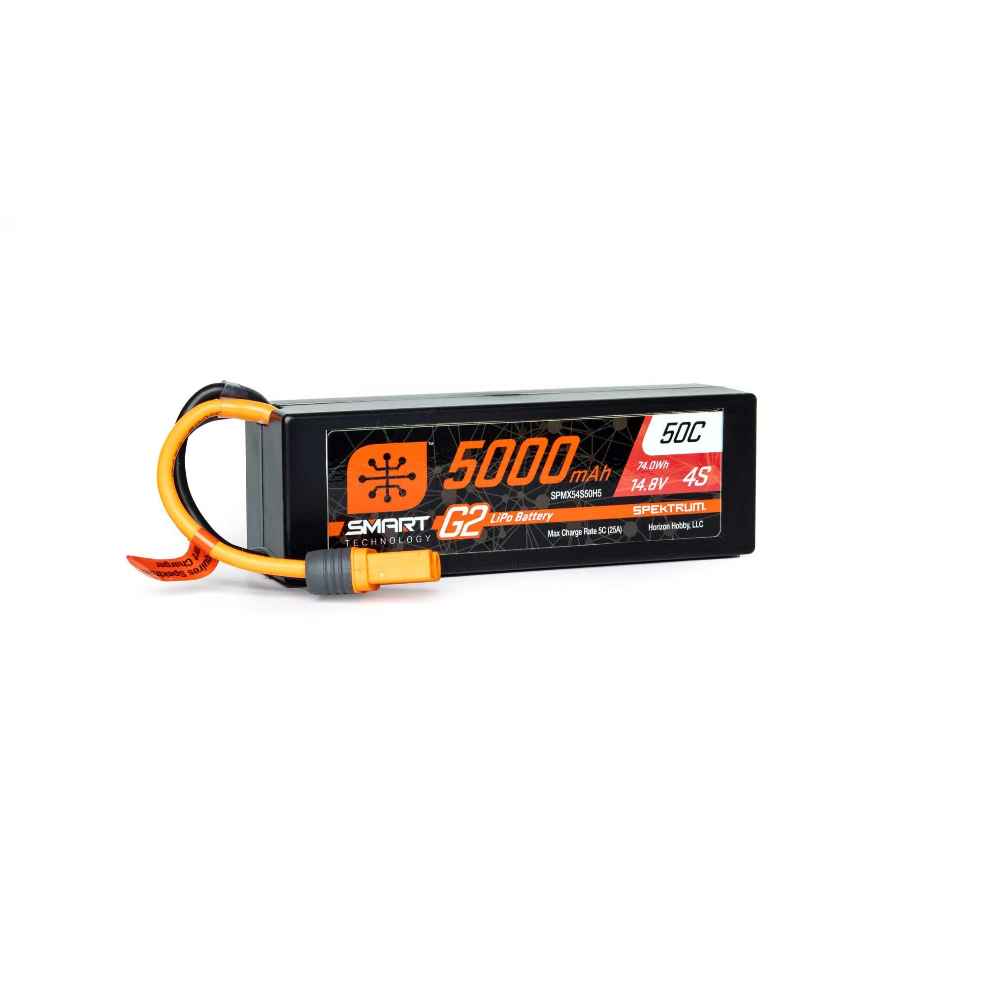 SPMX54S50H5 14.8V 5000mAh 4S 50C Smart G2 Hardcase LiPo Battery: IC5