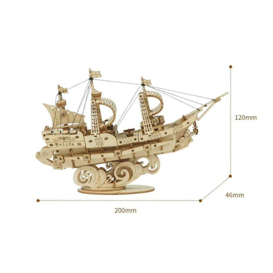 Robotime Classical 3D Wooden Sailing Ship 118pcs