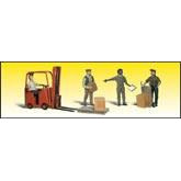 Woodland Scenics Workers With Forklift (N) WOO2192