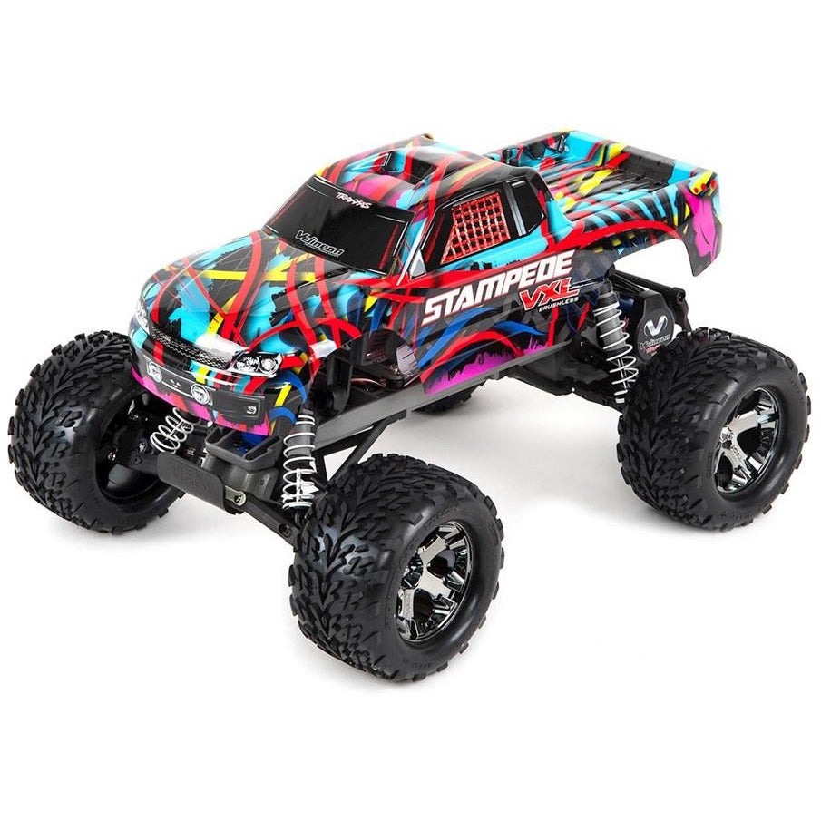 Stampede VXL 1/10 RTR 2WD Monster Truck Hawaiian with 3000mAh NiMH battery and 4-amp DC charger