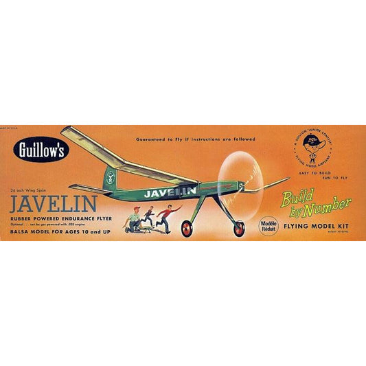 Guillows Javelin Rubber Rubber Powered