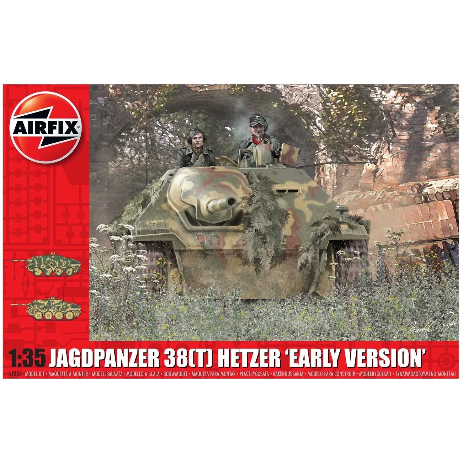 Jagdpanzer 38(T) Hetzer Early Version 1/35 #1355 by Airfix