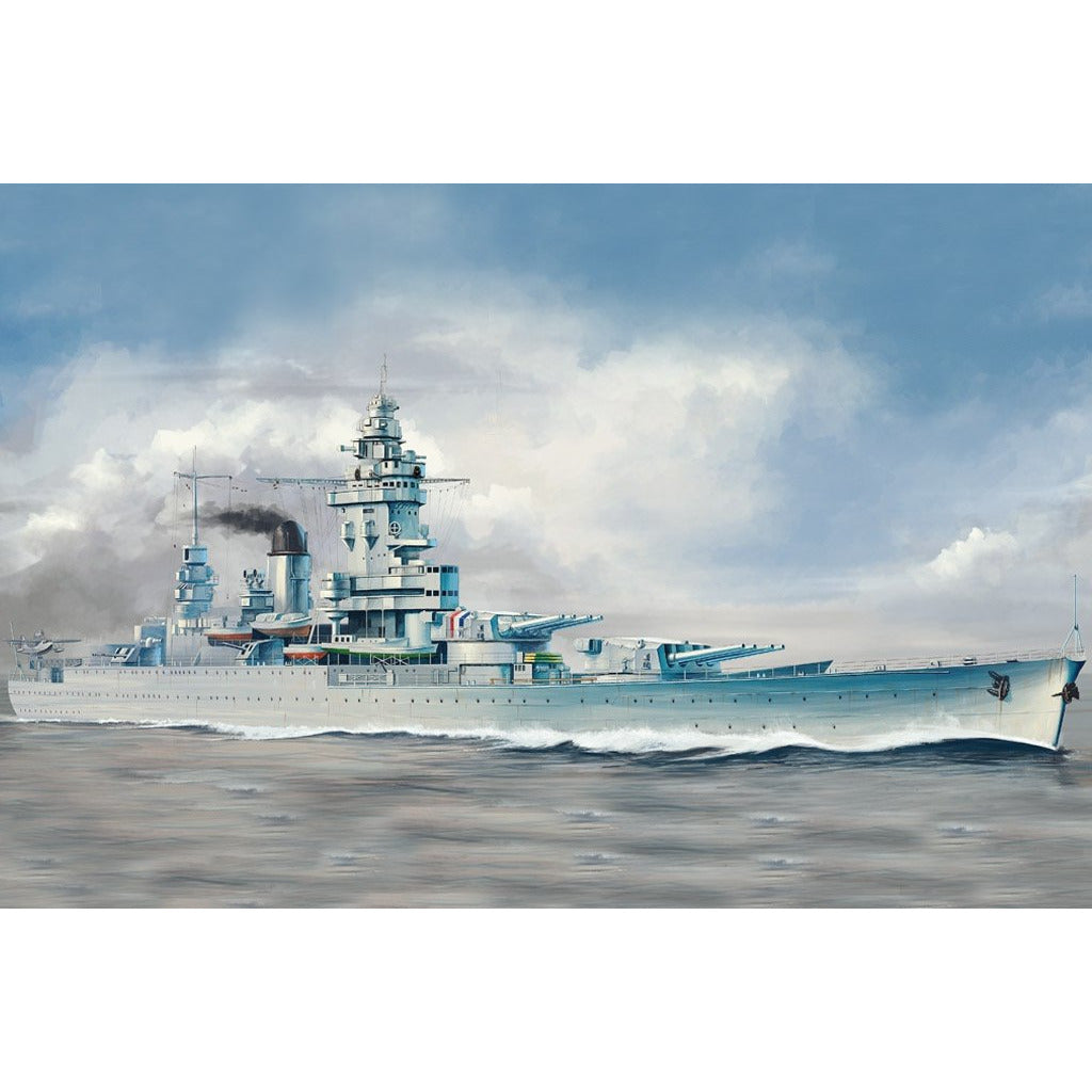 French Navy Strasbourg Battleship 1/350 Model Ship Kit #86507 by Hobby Boss