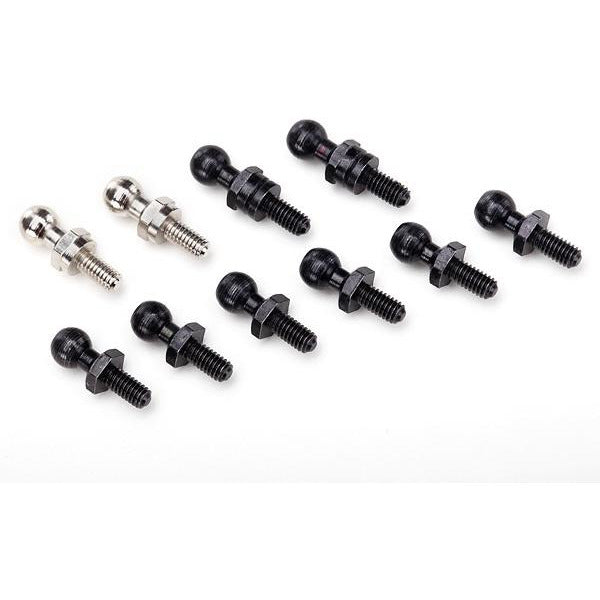 LaTrax Pivot balls: black (6), silver (2), black (long) (2) - TRA7540X