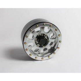 APS 1.9" 8-Spokes Beadlock Wheels(4) for Crawlers Silver APS28502S