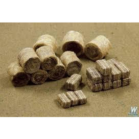 JTT Scenery Products 95582 HO Hay Bales Pack Round (15) & Rectangular (20) #95582