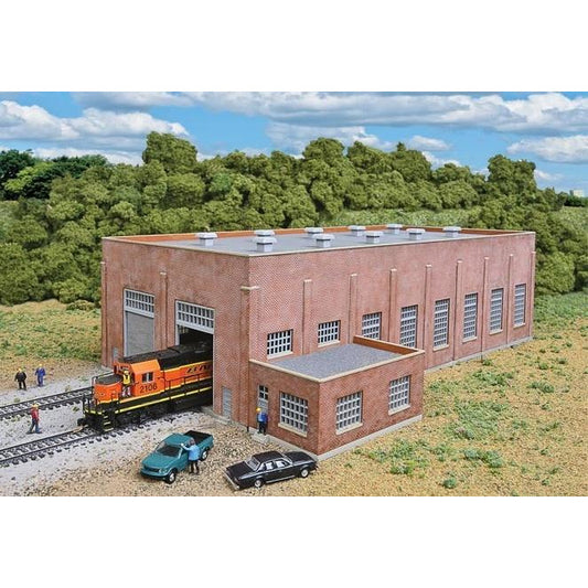 Two-Stall 130' Brick Diesel House [N]
