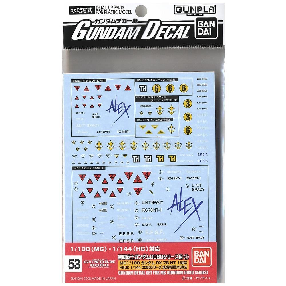 Gundam Decal 53 - HGUC 0800 Series (EFSF)