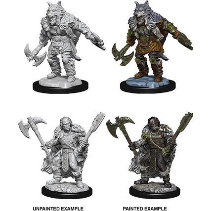 D&D Unpainted Mini - Male Half-Orc Barbarian 73704