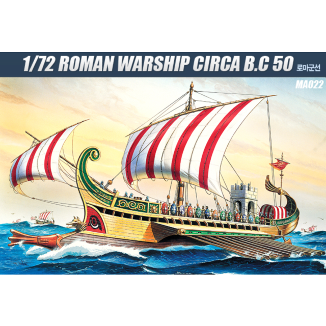 Roman War Ship 50BC 1/72 Model Sailing Ship Kit #14207 by Academy