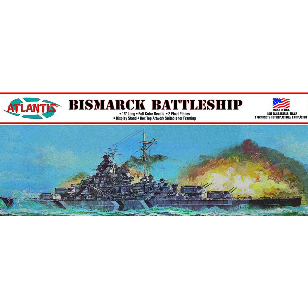 Bismarck German Battleship 16" Model Ship Kit #3008 by Atlantis