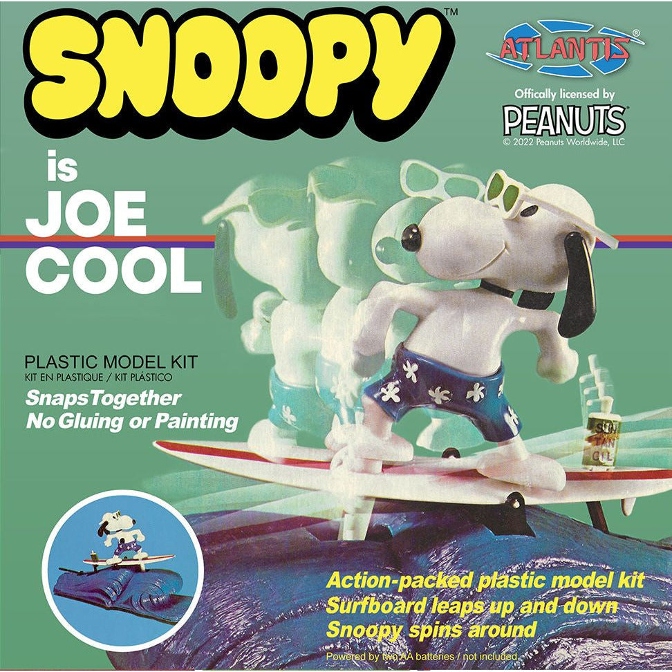 Snoopy Joe Cool Surfing #M7502 Peanuts Model Kit by Atlantis
