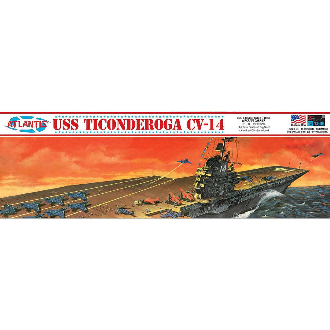 Easy Model Ship USS Ticonderoga Carrier CV14 Essex Class #611 by Atlantis