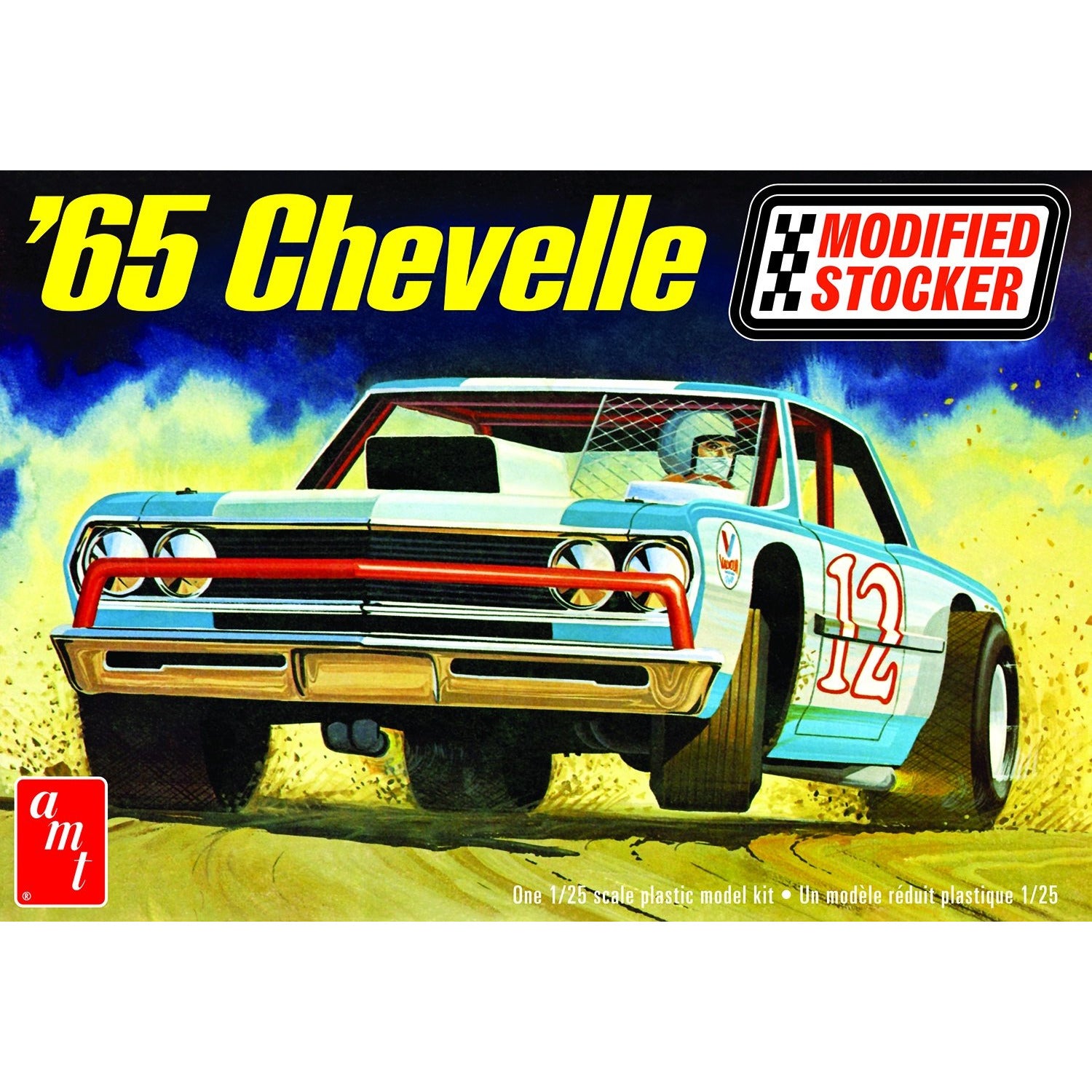 1965 Chevy Chevelle Modified Stocker 1/25 Model Car Kit #1177 by AMT