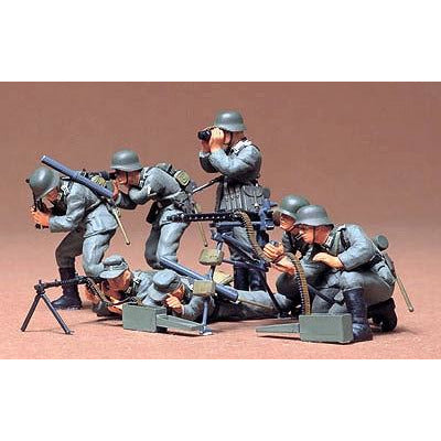 WWII German Machine Gun Troops (Infantry) #35038 1/35 Figure Kit by Tamiya