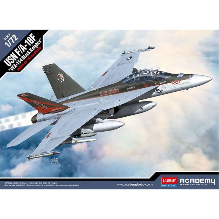 USN F/A-18F "VFA-154 Black Knights" 1/72 #12577 by Academy