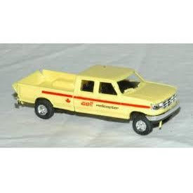 Trident Miniatures HO 1:87 Scale Vehicle 90319 Canadian Bell Helicopter Yellow Pickup Truck