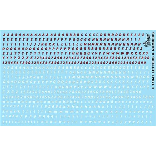 Gofer Racing Letters & Numbers Model Car Decal 1/24
