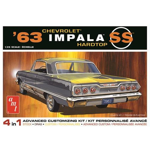 1963 Chevrolet Impala SS 4-in-1 1/25 Model Car Kit #1149 by AMT
