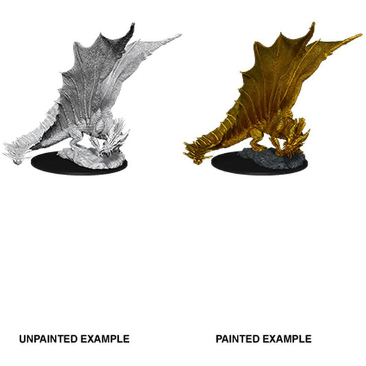 D&D Unpainted Mini - Young Gold Dragon 90034