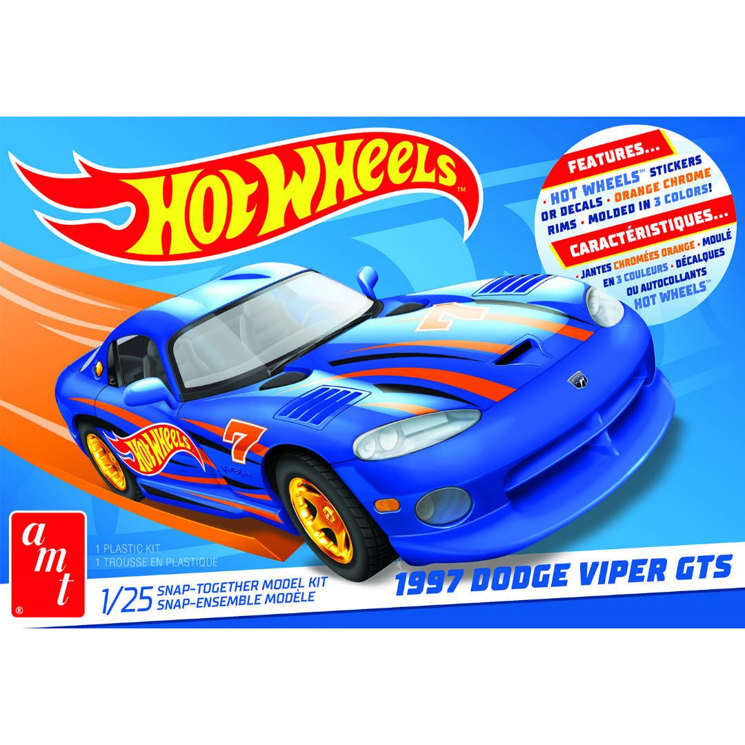 Hot Wheels 1997 Dodge Viper GTS Snap 1/25 (Level 1) #1349 by AMT