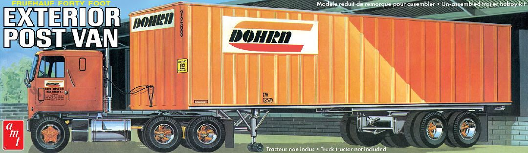 40' Fruehauf Exterior Post Trailer Dohrn 1/25 #1357 by AMT