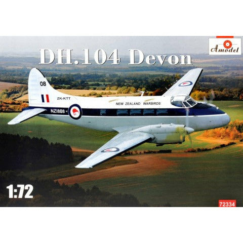 DH104 Devon New Zealand Warbirds Light Transport Aircraft 1/72 #72334 by Amodel