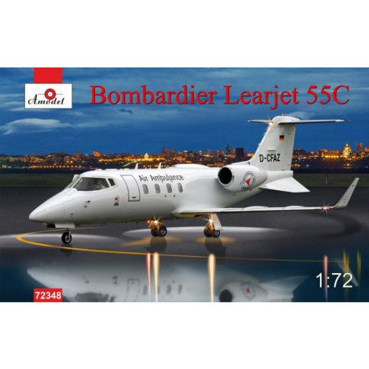 Bombardier Learjet 55C Business Jet 1/72 #72348 by Amodel