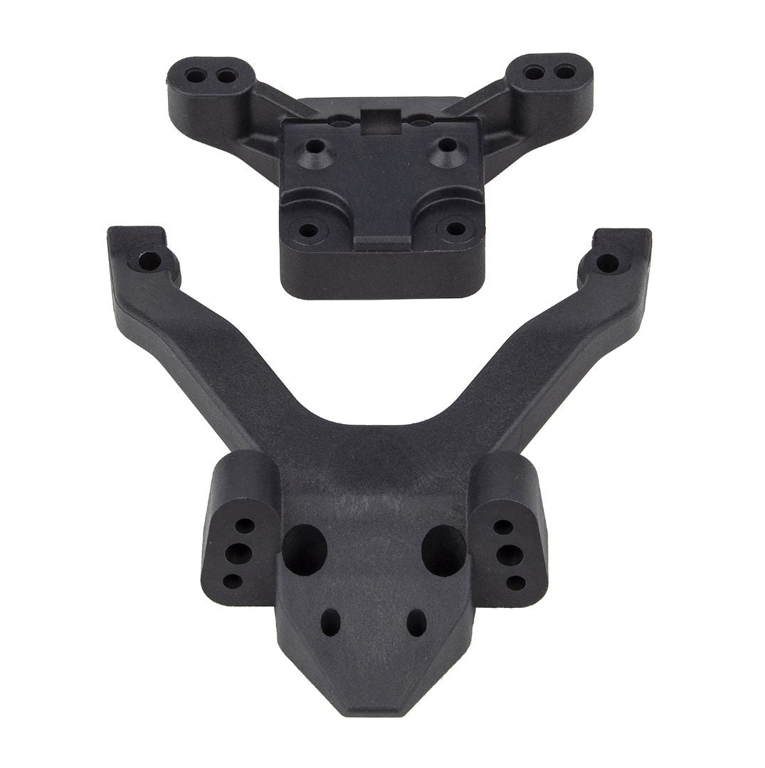 Team Associated B6.4/B6.4D Factory Team Top Plate & Ball Stud Mount (Carbon) - ASC91972