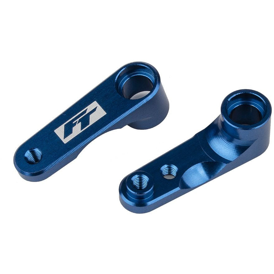 Team Associated RC10B6.4 Factory Team Steering Bell Cranks (Blue)