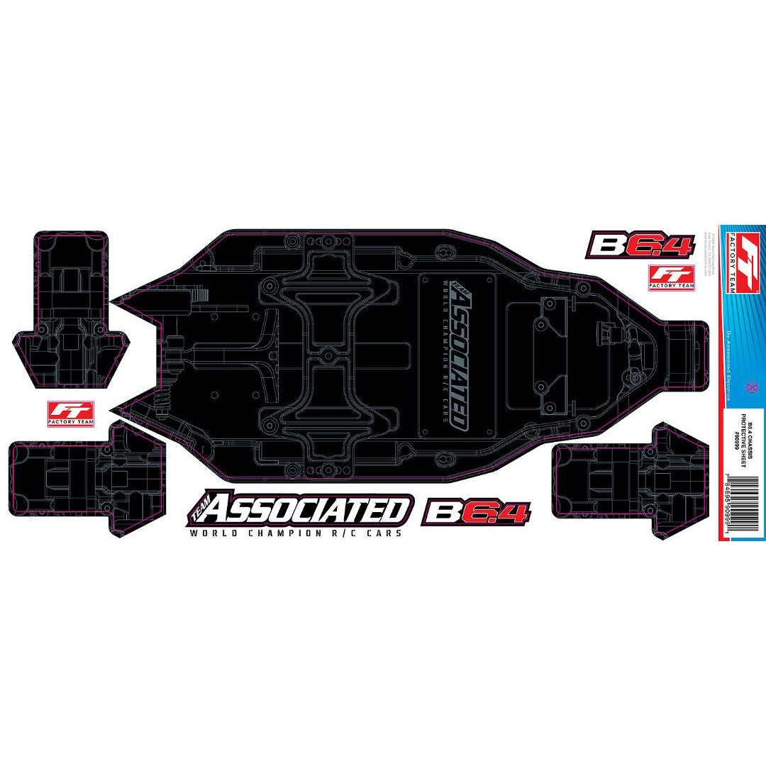 Chassis Protective Sheet (1): RC10B6.4 FT +3mm - ASC91999