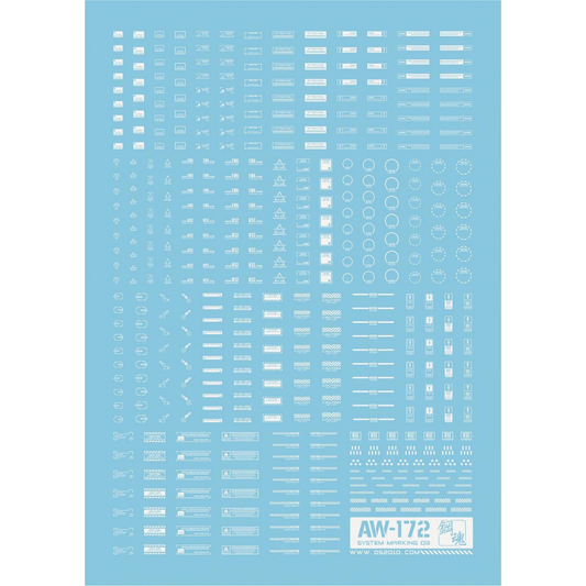 System Markings 03 (White) Waterslide Decals AW-172