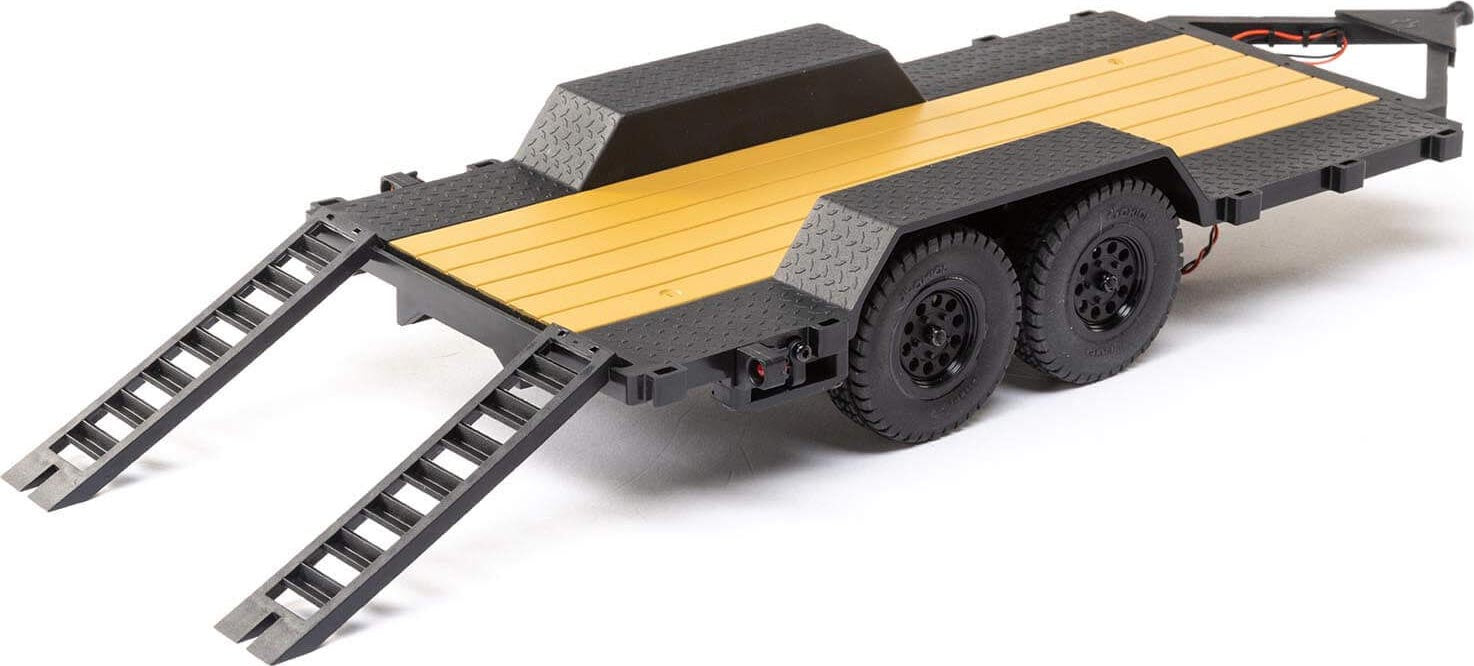 Axial Flat Bed Mini Vehicle Trailer w/LED Taillights SCX24 - AXI00009