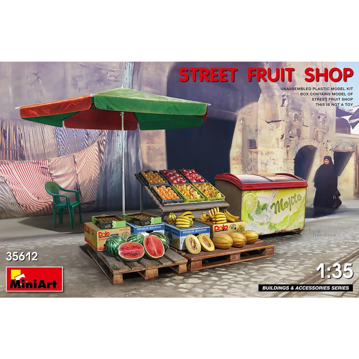 Miniart Street Fruit Shop 1/35 #35612