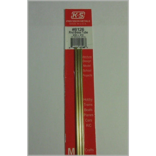 K&S Round Brass Tube - 3/32" OD KSE8126