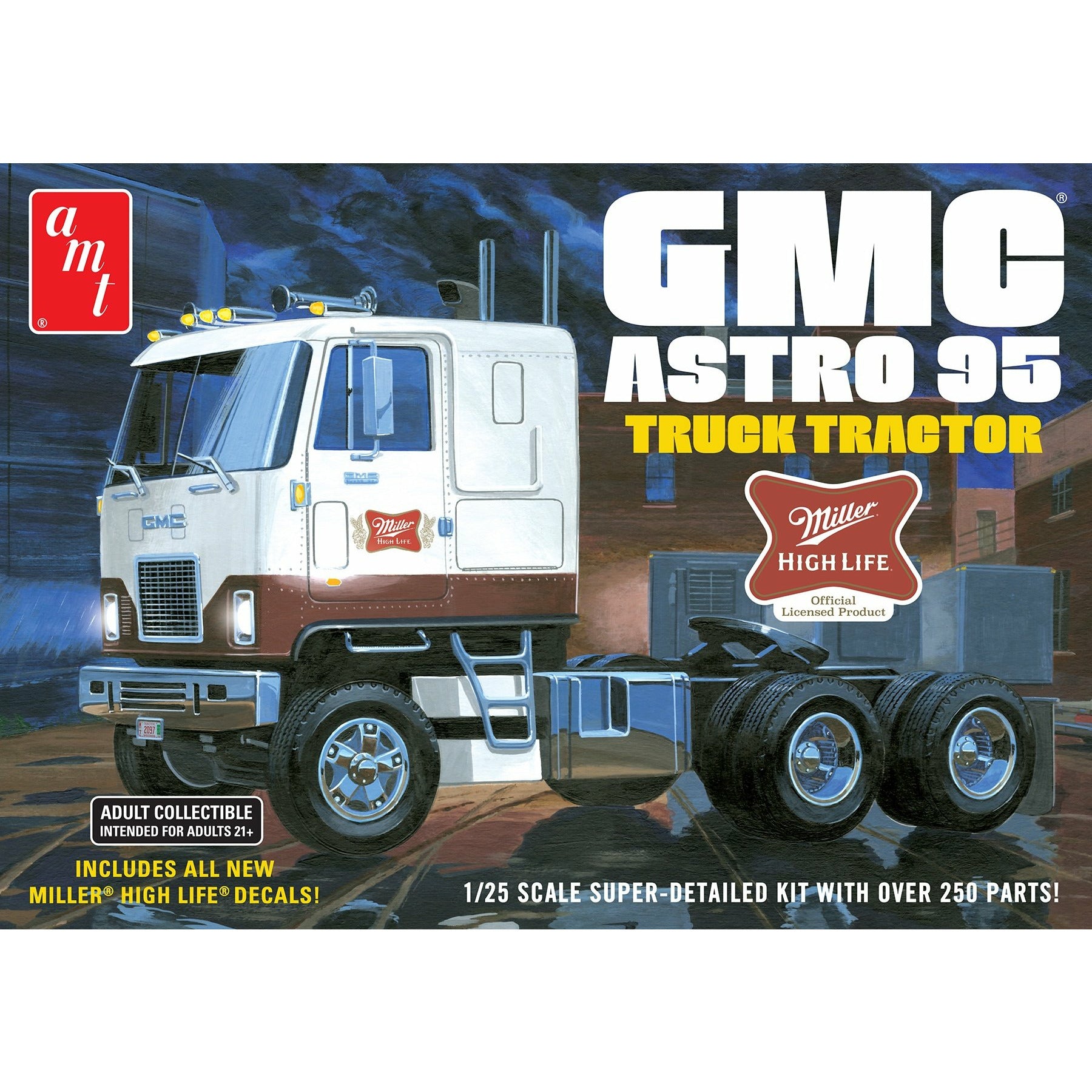 GMC Astro 95 Truck Tractor Miller Beer 1/25 #AMT1230/6 by AMT